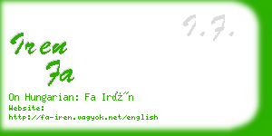 iren fa business card